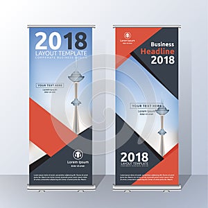 Vertical Roll Up Banner Template Design