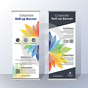 Vertical Roll Up Banner Template Design