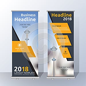 Vertical Roll Up Banner Template Design