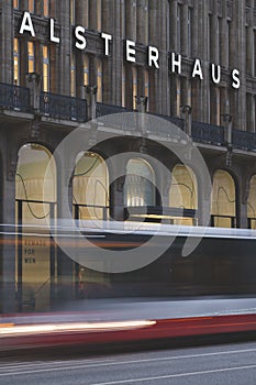 Vertical shot of the Alsterhaus Shopping Center Hamburg Jungfernstieg travel