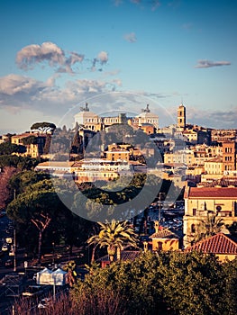 Vertical shot of the beautiful architecture of Rome, Italy