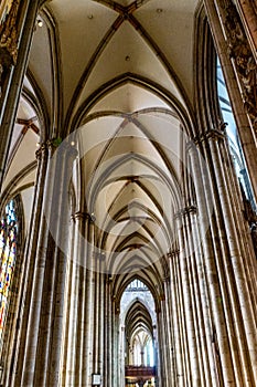 Vertical shot of a beautiful cathedral of Cologne, Germany