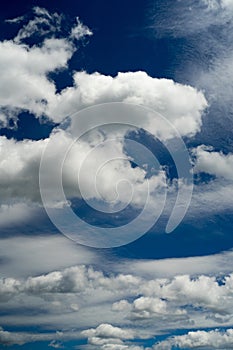 Vertical shot of a blue cloudy sky at daytime - perfect for wallpapers and backgrounds