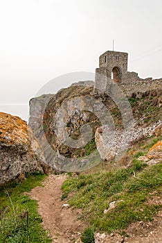Vertical shot of Cape Kaliakra fortress in Bulgaria