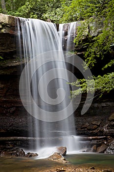 Vertical shot of Cucumber falls in Ohiopyle State Park Pennsylvania photo