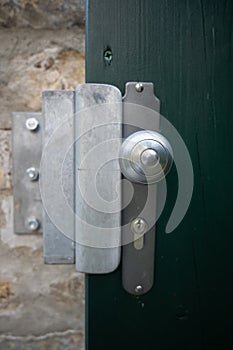 Vertical shot of a door lock