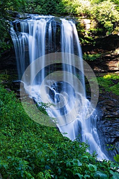 Vertical shot of the Dry Falls In North Carolina, USA