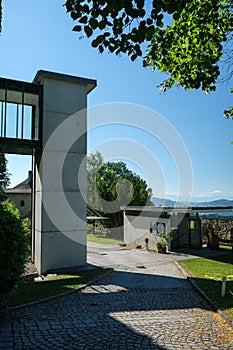 Vertical shot of the entrance to the Kreuzen Castle in Bad Kreuzen, Austria photo