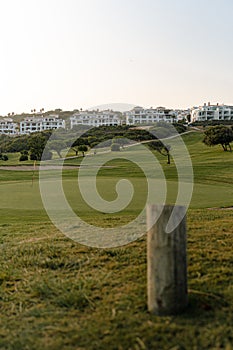 Vertical shot of a golf resort in La Alcaidesa during the daytime