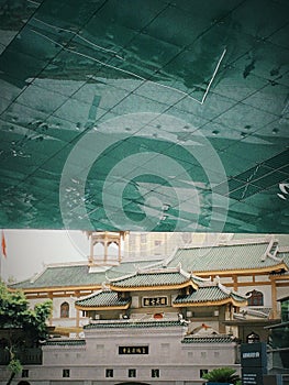 Vertical shot of the Huangcheng Mosque