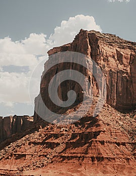 Vertical shot of the Monument Valley in Oljato-Monument, USA