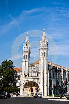 Vertical shot of the Museu de Marinha in Lisbon, Portugal