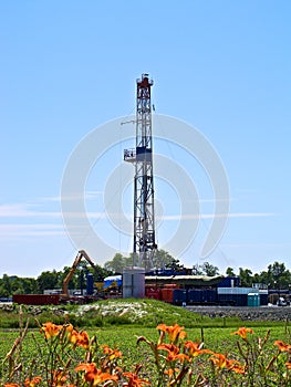 Vertical Shot of Natural Gas Drill