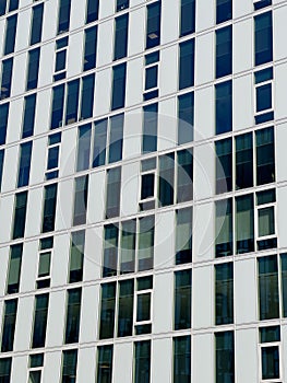 Vertical shot of an office building near Politehnica University of Bucharest.