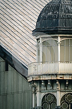 Vertical shot of an old architectural building fac