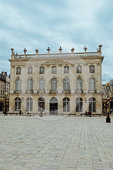 Vertical shot of the Place Stanislas in  Nancy, France