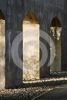 Vertical shot of a road surrounded by buildings, Bundeshaus, Berlin , Germany