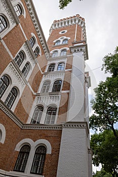 Vertical shot of the Rossauer Barracks in Vienna, Austria