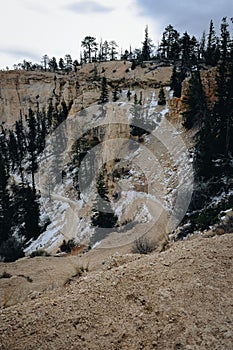 Vertical shot of the scenic Bryce Canyon National Park during daytime in Utah, United States