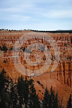 Vertical shot of the scenic Bryce Canyon National Park during daytime in Utah, United States