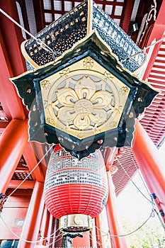 Vertical shot of Senso-ji Temple at Asakusa area in Tokyo, Japan