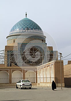 Vertical shot of the Seyed Rokn Addin Mausoleum in Iran - one of the oldest monuments in the world