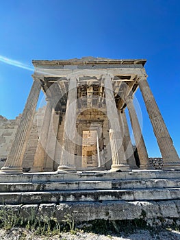 Vertical shot of the Temple of Athena Nike, Acropolis