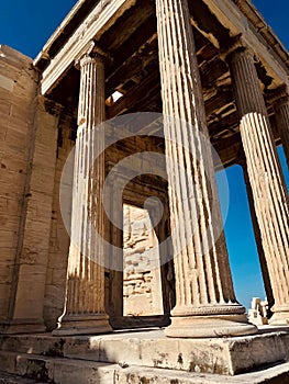 Vertical shot of the Temple of Athena Nike, Acropolis