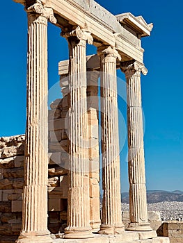 Vertical shot of the Temple of Athena Nike, Acropolis