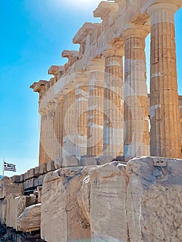 Vertical shot of the Temple of Athena Nike, Acropolis