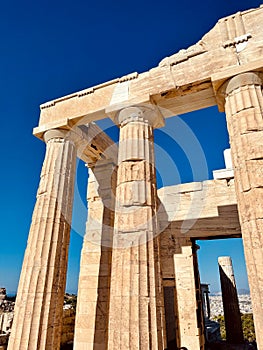 Vertical shot of the Temple of Athena Nike, Acropolis