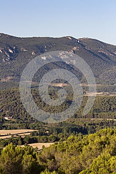 Vertical shot of the Voltors Natural Park, Alcoy, Spain photo