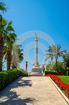 Vertical shot of War Memorial in Floriana, Malta