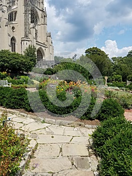 Vertical shot of the Washington National Cathedral, Washington, D.C., United States