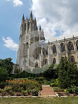 Vertical shot of the Washington National Cathedral, Washington, D.C., United States