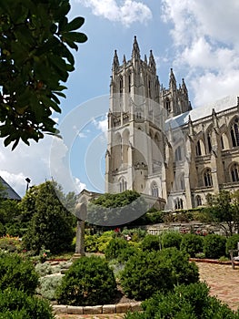 Vertical shot of the Washington National Cathedral, Washington, D.C., United States