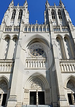 Vertical shot of the Washington National Cathedral, Washington, D.C., United States