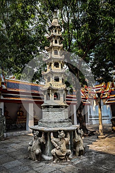 Vertical shot of Wat Phra in Bangkok, Thailand