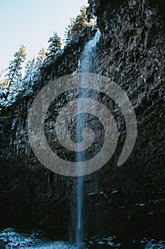 Vertical shot of Watson Falls in Oregon