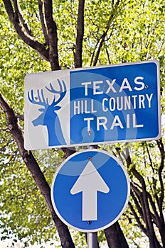 Vertical Sign for Texas Hill Country Trail photo