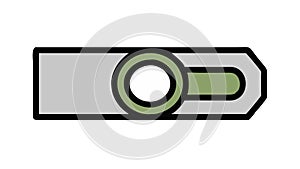 Vertical slider control icon for user interface element , vector design Generative AI