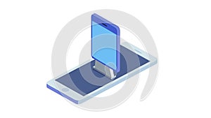 Vertical Smartphone Display: Modern UI for Mobile. vector design Generative AI