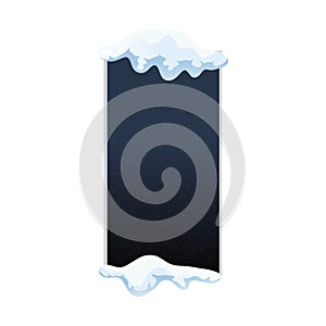 Vertical Snow Cap Composition