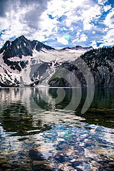 Vertical Snowmass monochrome amazing epic Mountain Scene