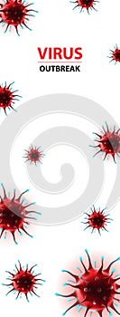 Vertical social media banner coronavirus epidemia virus illustration