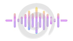 Vertical Sound Wave Equalizer Vector Graphic for Audio Visualization, vector design Generative AI