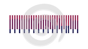 Vertical Sound Wave Equalizer Vector Graphic with Gradient Bars, vector design Generative AI