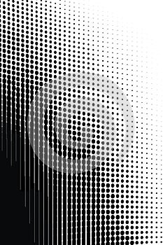 Vertical speed line halftone pattern gradually thinning out effect