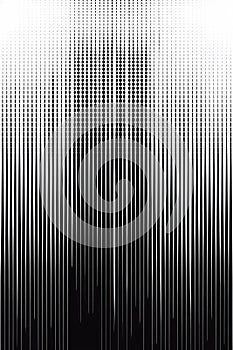 Vertical speed line halftone pattern gradually thinning out effect