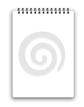 Vertical spiral notepad